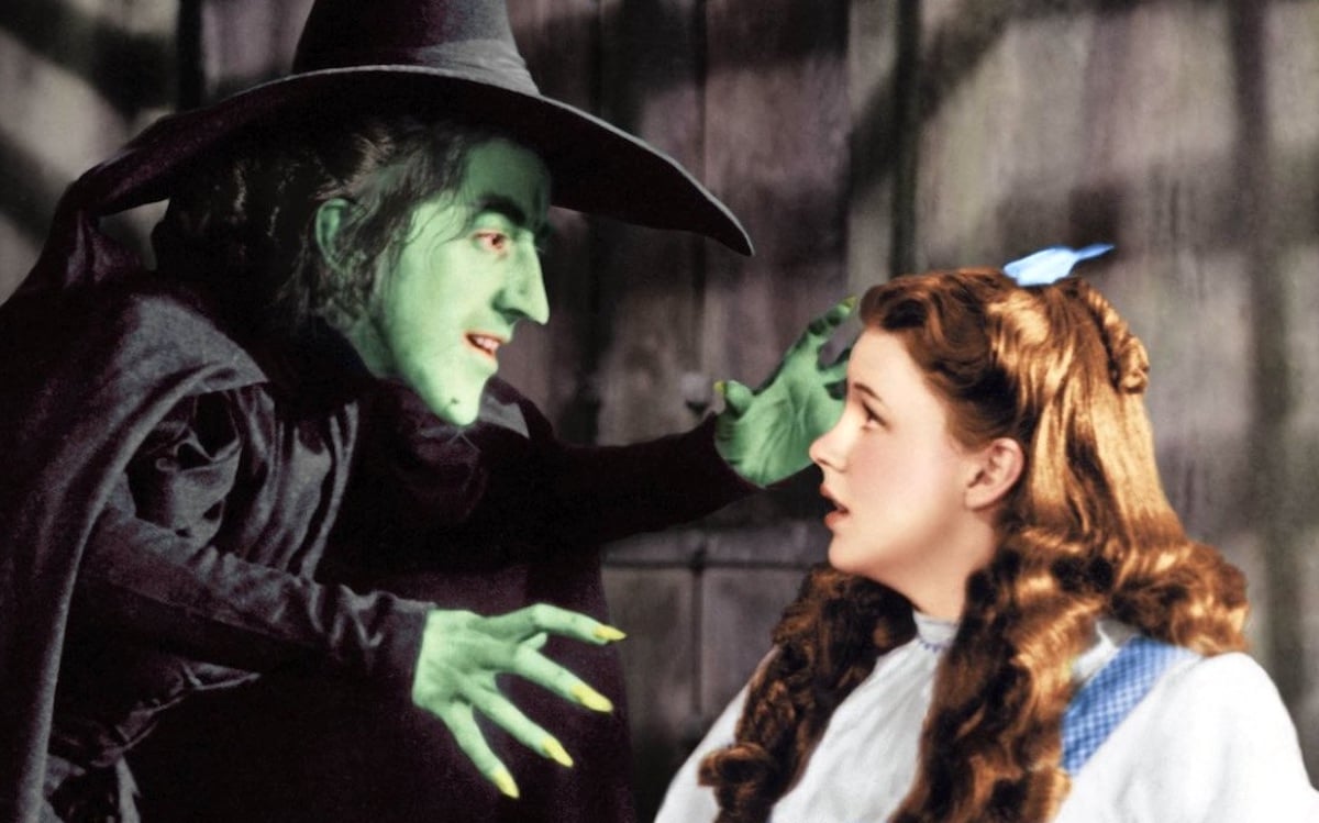 The Wicked Witch of the West approaches Dorothy Gale in The Wizard of Oz