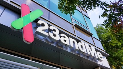 23andMe logo and building
