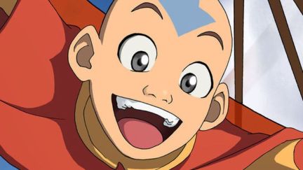 Aang windgliding from Avatar: The Last Airbender