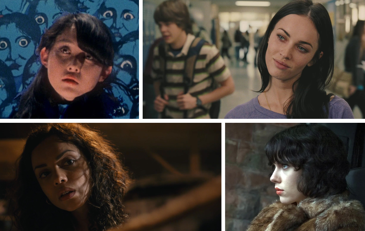 Some of the best horror movies on HBO and Max right now (clockwise from top left): 'House,' 'Jennifer's Body,' 'Under the Skin,' and 'Barbarian'