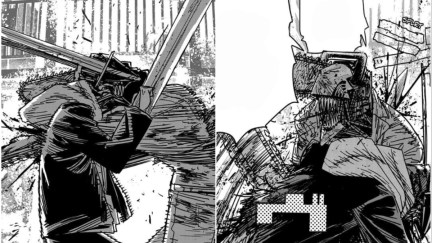 Denji going on a rampage after losing his pets from Chainsaw Man Chapter 152.