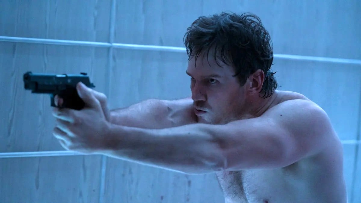 Chris Pratt shirtless as James Reece in The Terminal List