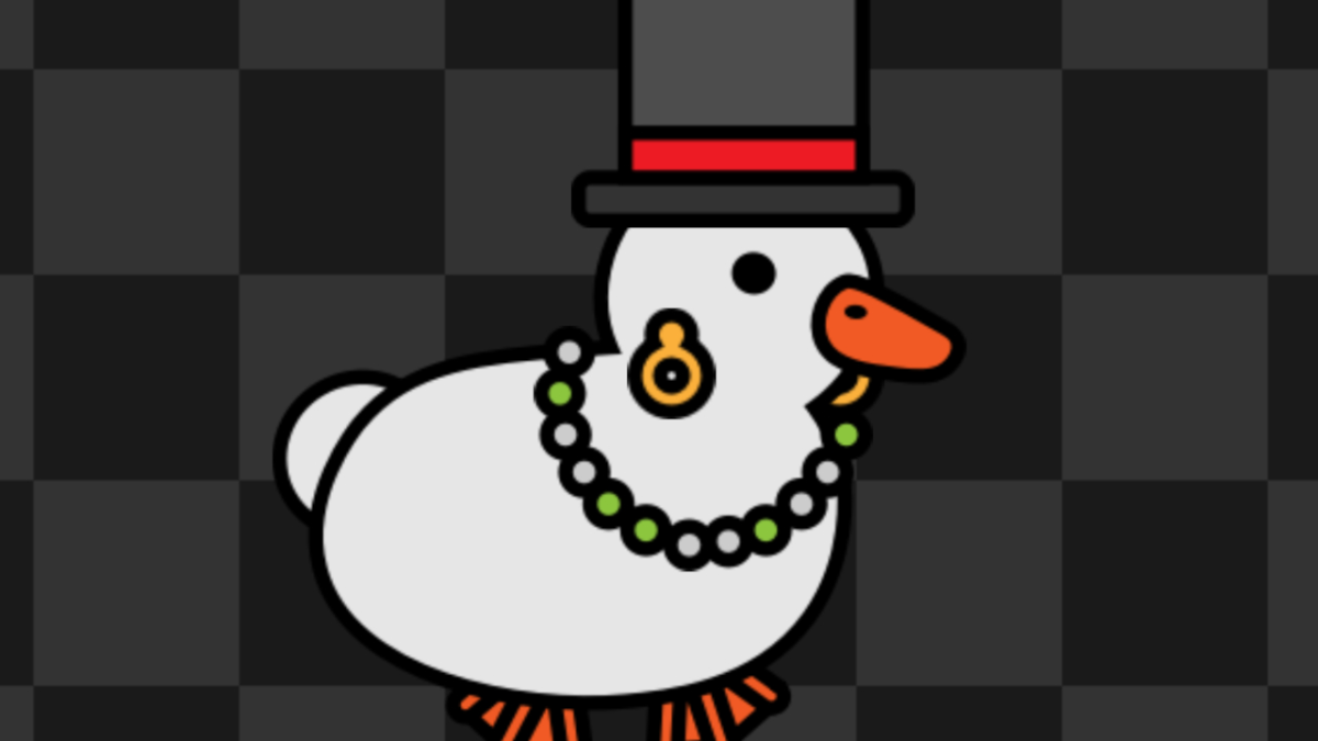 A duck in Duck Cudk Clicker, an itch.io game by Hamdy Elzanqali