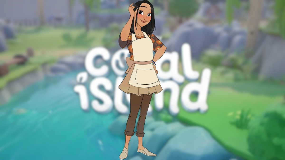 Eva blushing in Coral Island