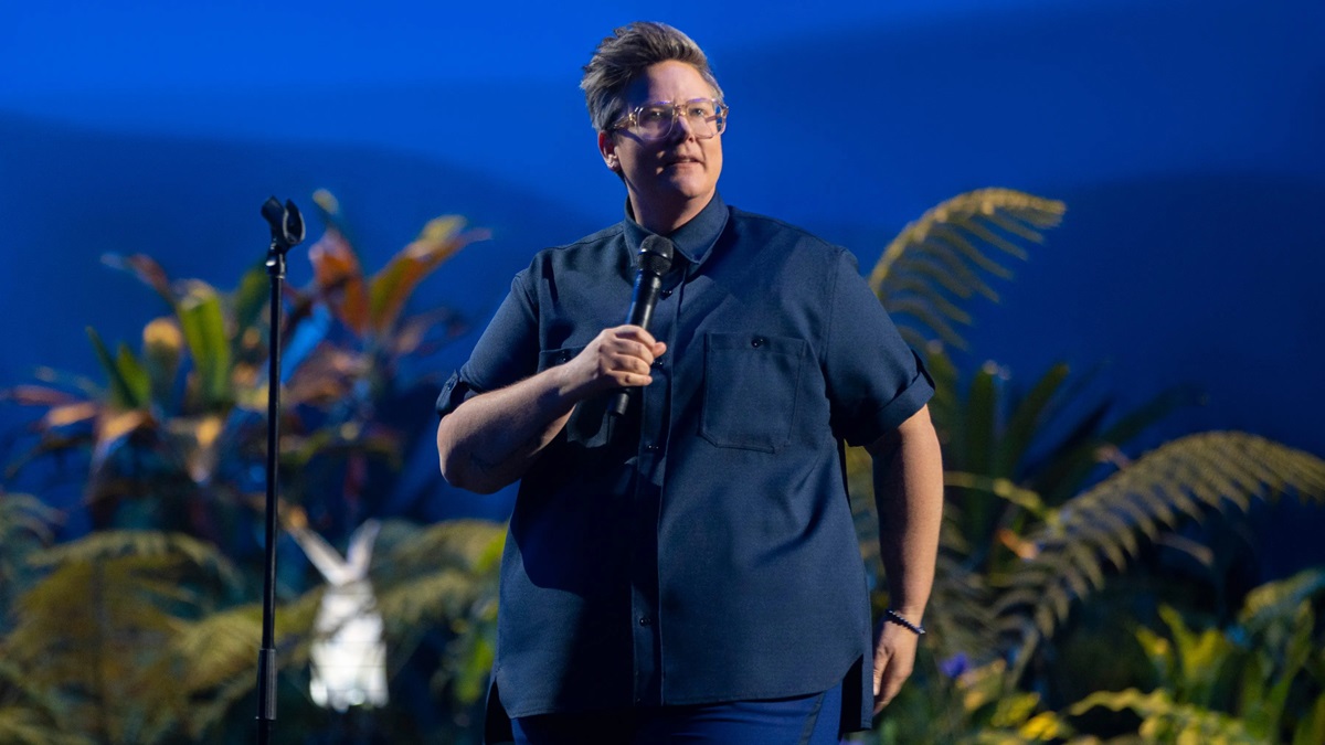 Hannah Gadsby on stage in Netflix's "Something Special"
