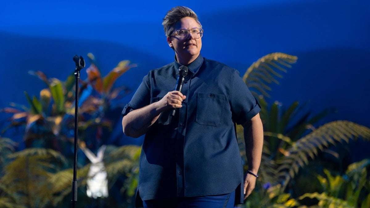 Hannah Gadsby on stage in Netflix's "Something Special"