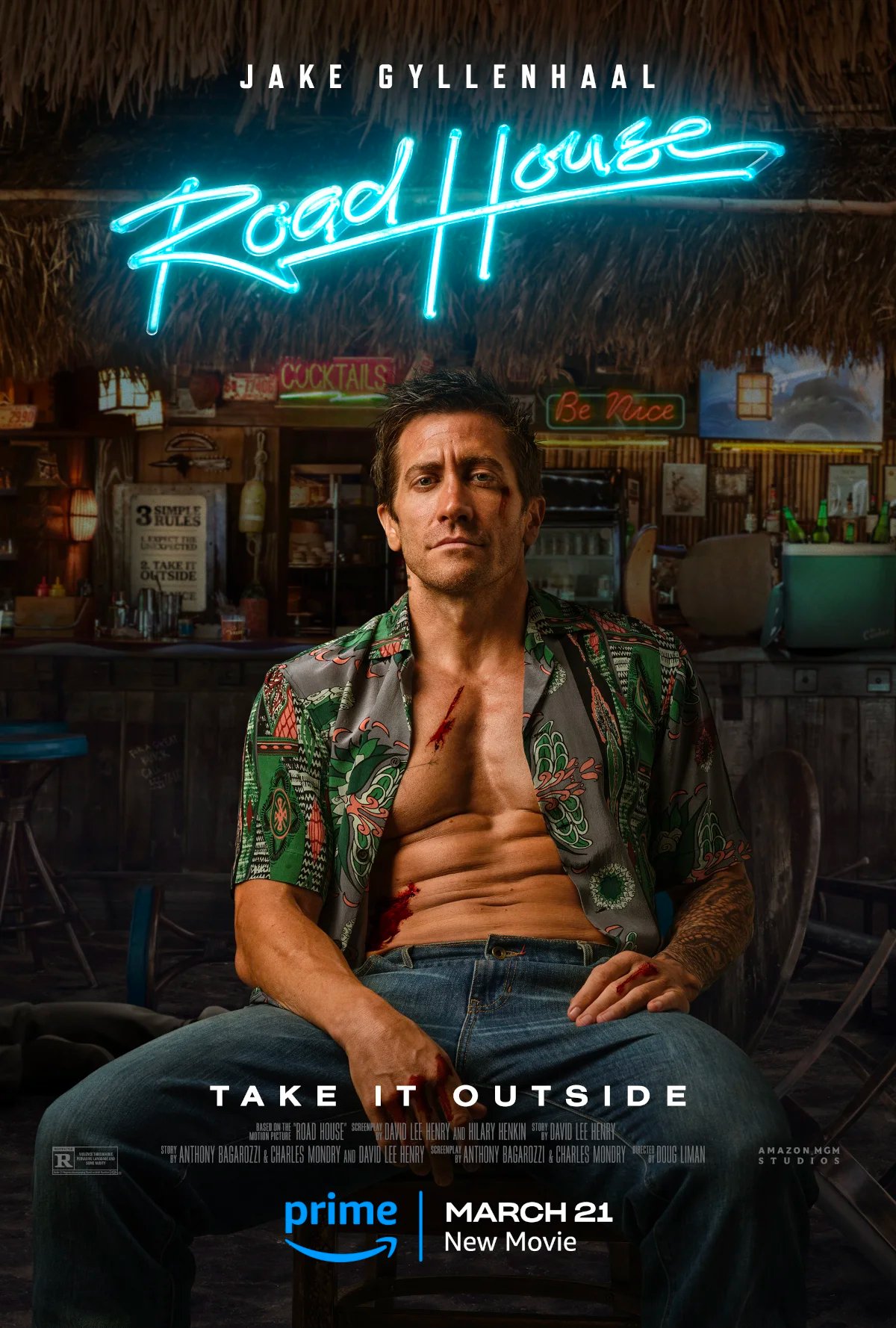 Jake Gyllenhaal in the poster for the 'Road House' remake