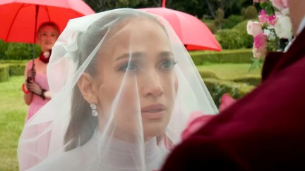 Jennifer Lopez in a wedding veil in This Is Me... Now: A Love Story