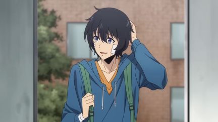 Jinwoo before entering the double dungeon in the first episode of Solo Leveling.