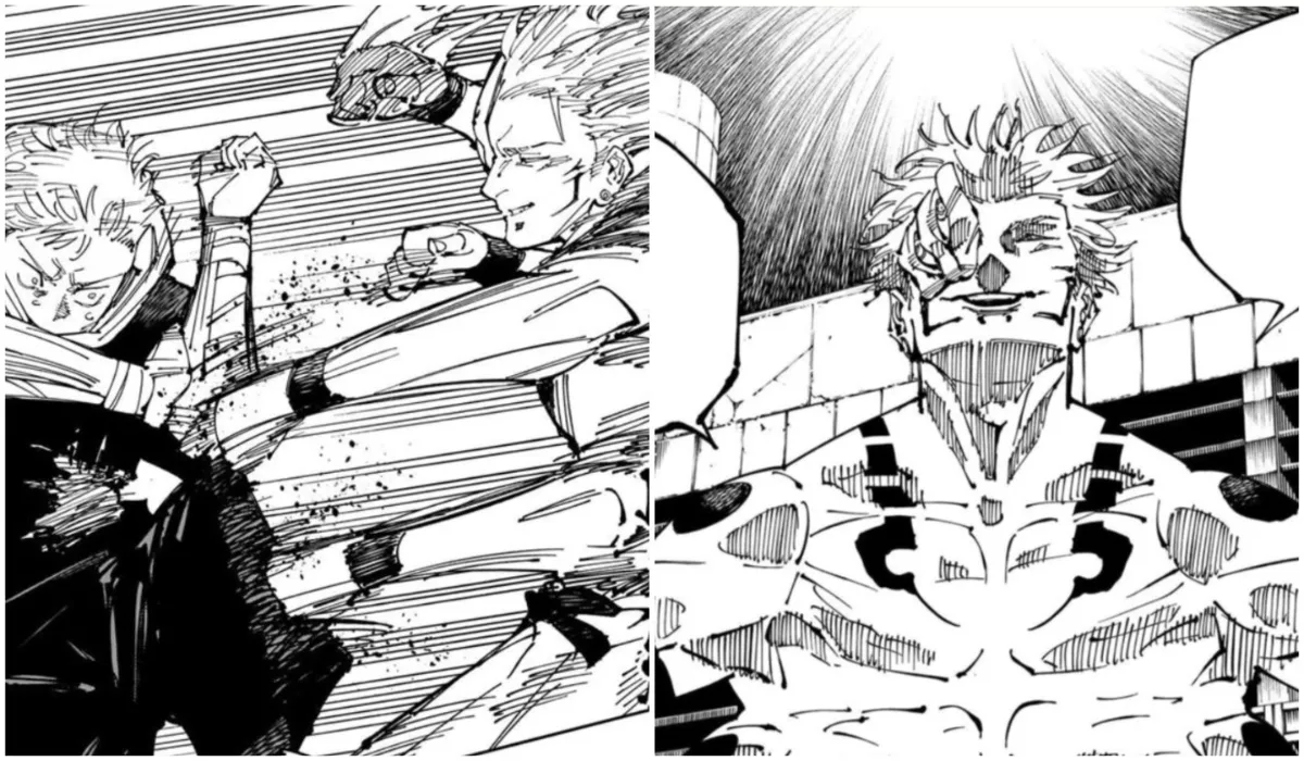 Yuji fighting Sukuna in Chapter 248 of Jujutsu Kaisen.