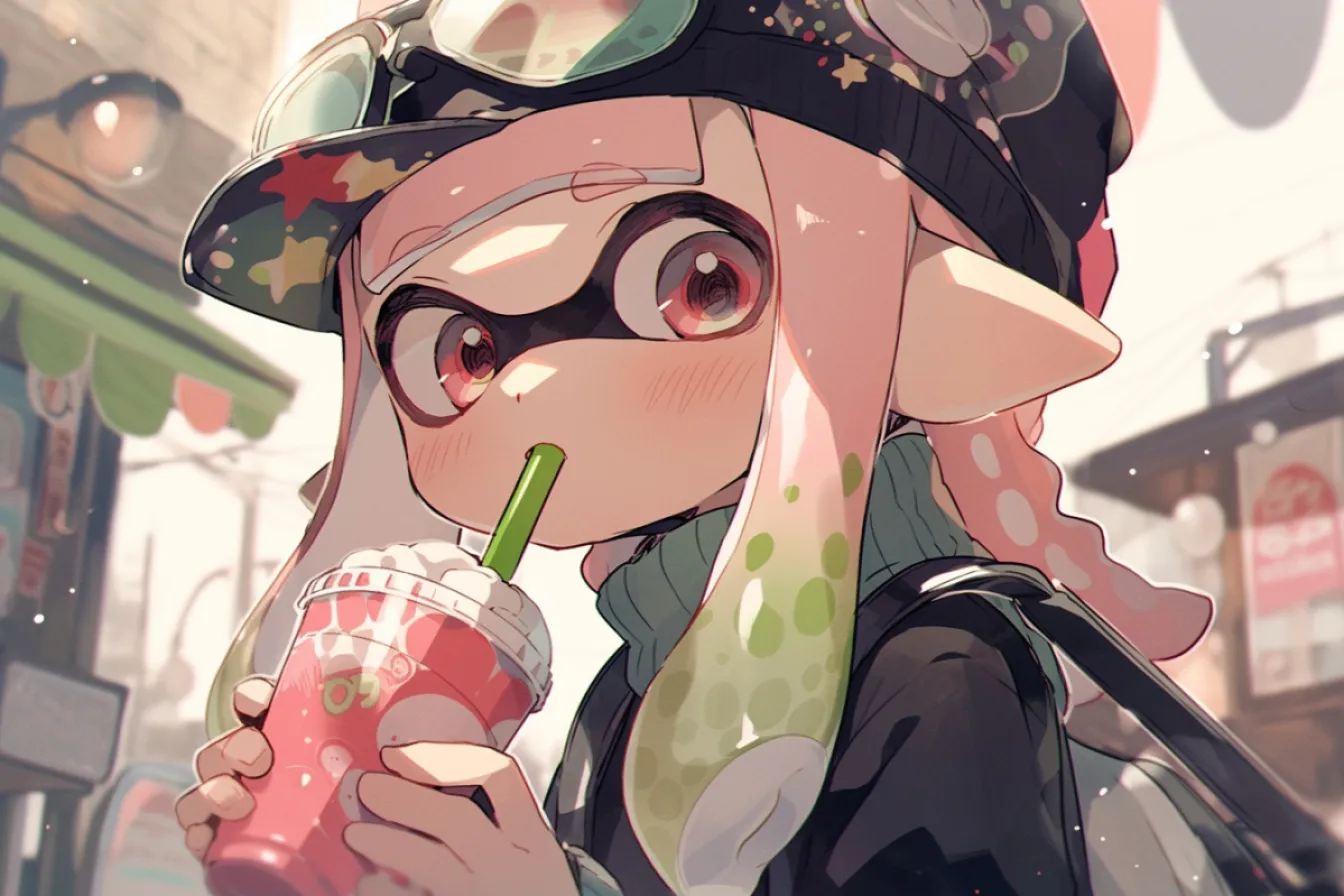A Splatoon-like image generated by Midjourney