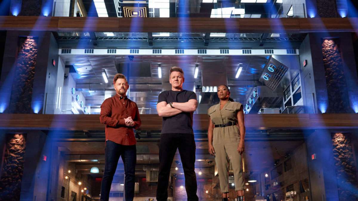 Gordon Ramsay and co-judges Nyesha Arrington and Richard Blais for Next Level Chef