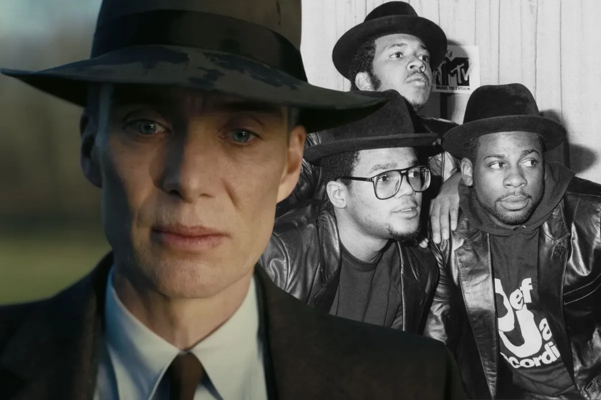 Cillian Murphy in "Oppenheimer" and the crew of Run DMC in the trailer "Kings From Queens: The Run DMC Story."
