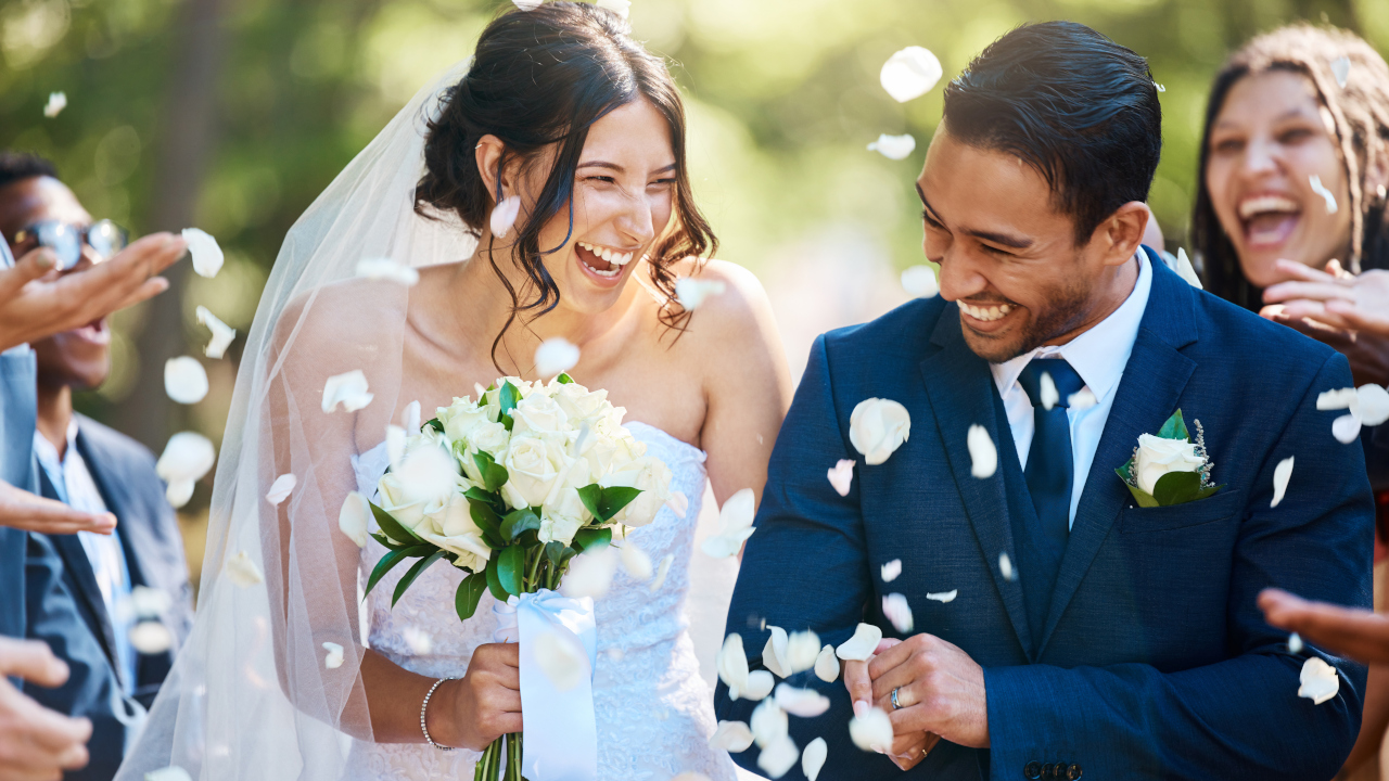 A couple getting married