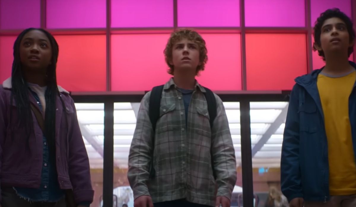 Percy, Annabeth and Grover arrive at the Lotus Hotel and Casino in the show Percy Jackson and The Olympians