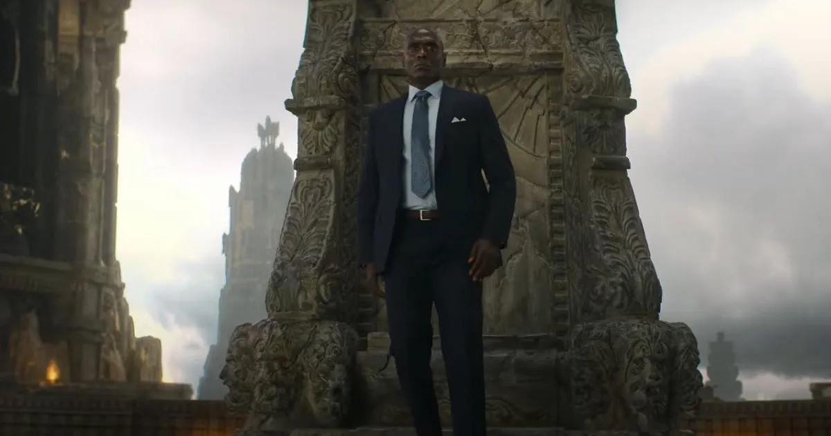 Lance Reddick as Zeus in the season finale of Percy Jackson and The Olympians