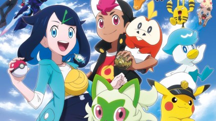 A promo image for Pokemon Horizons, the anime.