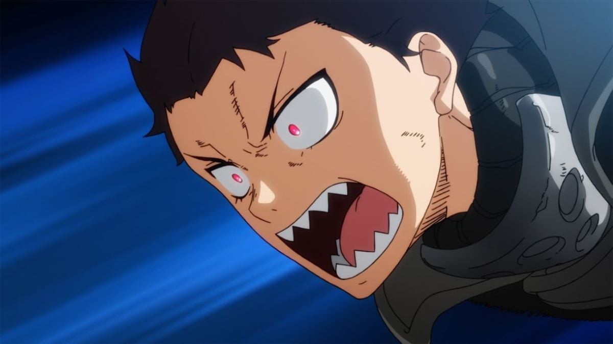 Shinra Kusakabe attacking in Season 2 of Fire Force.