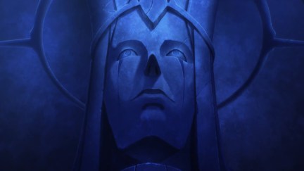 Statue of God, the First Boss from Solo Leveling featured in Episode 1.