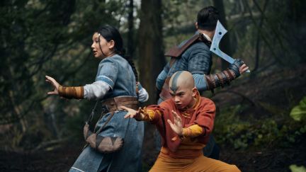 Team Aang in the live action of Avatar in 2024