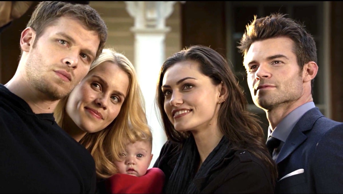 Klaus (Joseph Morgan), Rebekah (Claire Holt), Hayley (Phoebe Tonkin) and Elijah (Daniel Gillies) in 'The Originals'