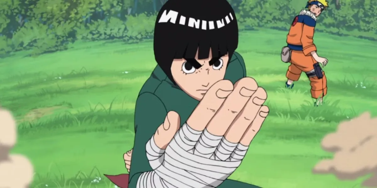Rock Lee fights Kimimaru drunk in "Naruto"