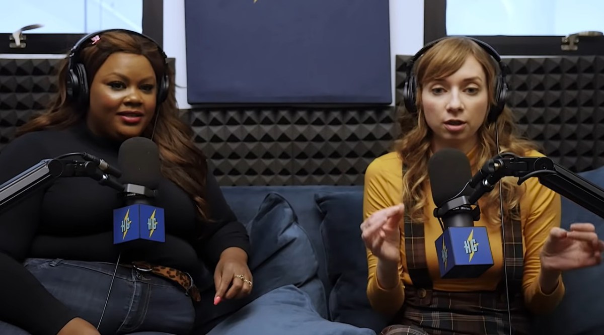 Nicole Byer and Lauren Lapkus record their podcast 'Newcomers'.