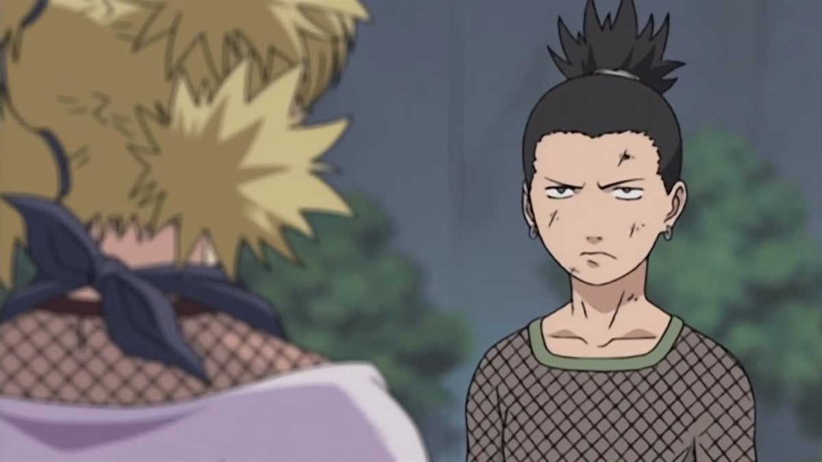 Shikamaru faces off against Tamara in "Naruto"