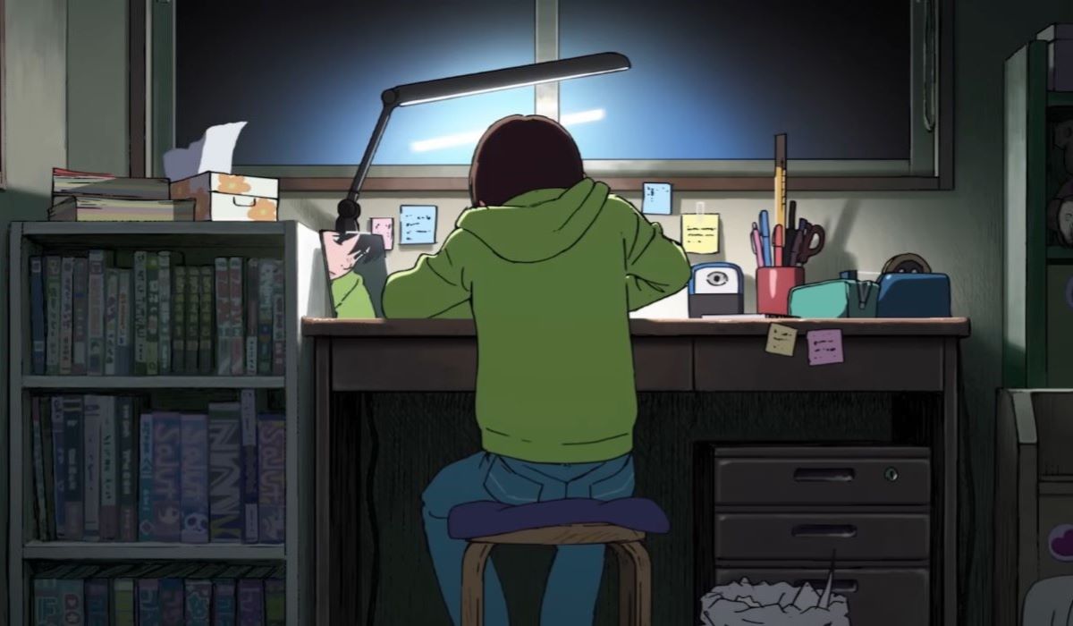 Ayumu Fujino scribbling from Look Up the movie by Fujimoto Tatsuki