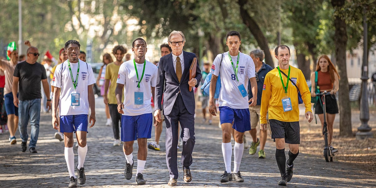 Bill Nighy and the cast of 'The Beautiful Game'