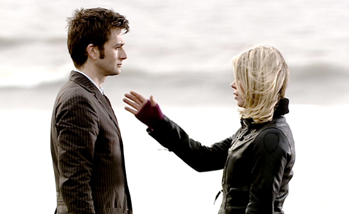 The Tenth Doctor and Rose in "Doomsday"