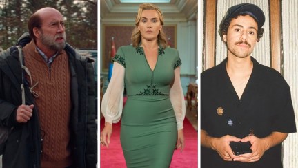From left to right: Nicolas Cage in 'Dream Scenario,' Kate Winslet in 'The Regime,' and Ramy Youssef