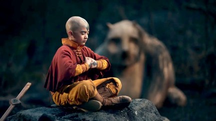 Aang meditates in Netflix's Avatar: The Last Airbender.