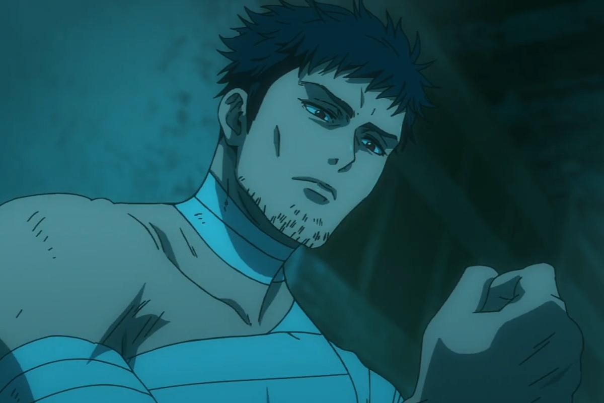 Joe Logan treated by his ally and doctor after escaping the hospital. Ninja Kamui, Episode 2.