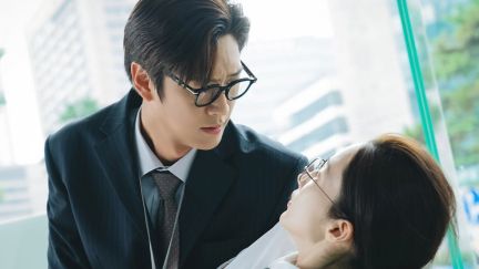 Na In-woo as Yoo Jihyuk and Park Min-young as Kang Jiwon from Marry My Husband K-Drama