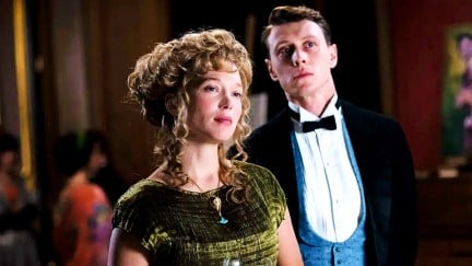 Lea Seydoux as Gabrielle and George MacKay as Louis in The Beast
