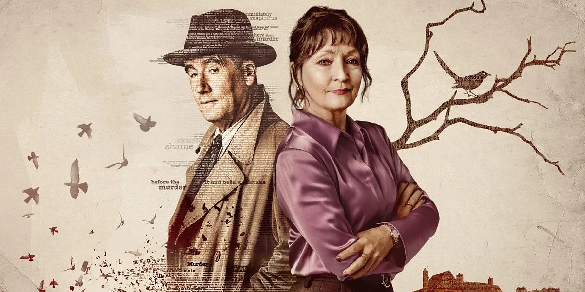 Tim McMullan and Lesley Manville in Magpie Murders 