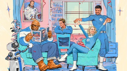 A cropped version of the Valentine's Day promo art Marvel Entertainment released to introduce the cast of the new 'Fantastic Four' movie