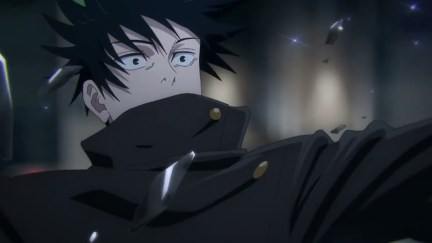Megumi Fushiguro fighting in Shibuya in Season 2 of Jujutsu Kaisen.