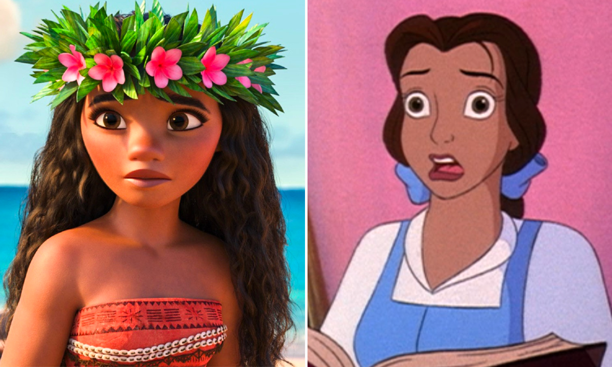 Moana opposite Belle in 'Beauty and the Beast: Belle's Magical Journey'