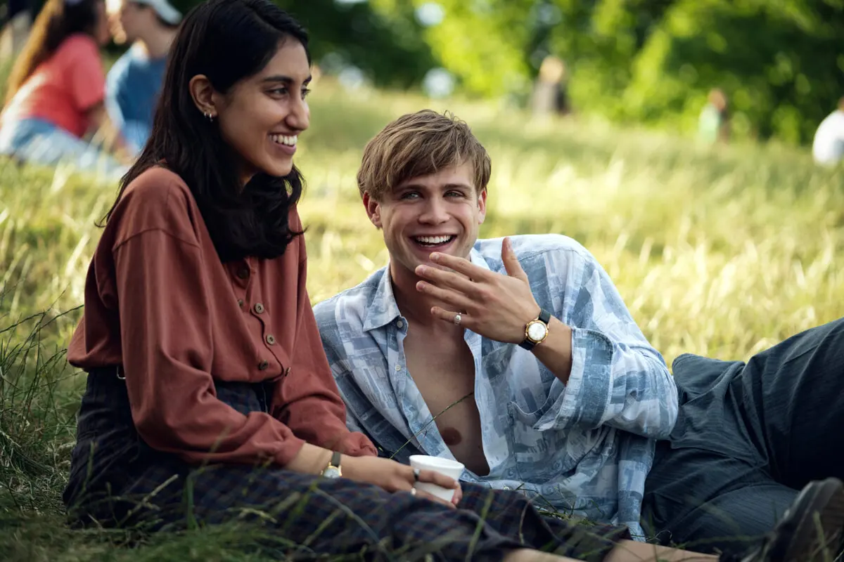 Em and Dex, played by Ambika Mod and Leo Woodall, in Netflix's new adaptation of One Day