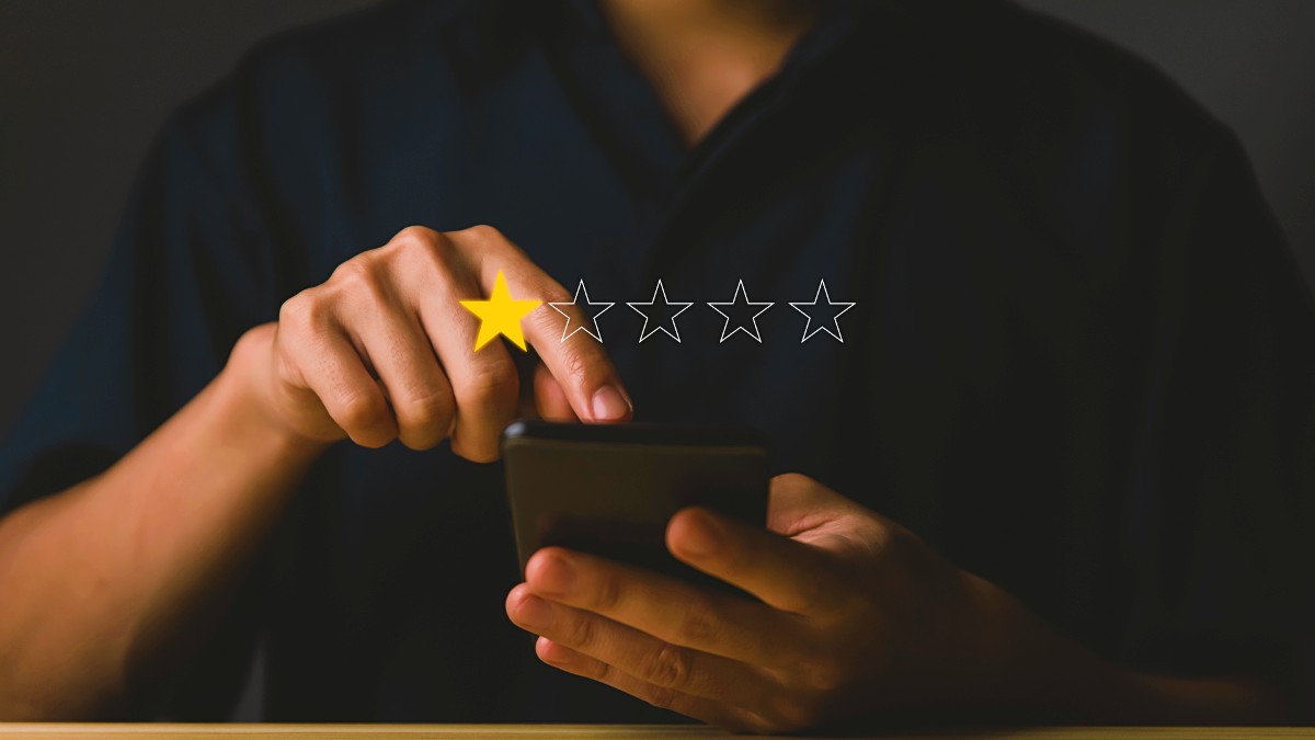 Someone leaves a one-star review online