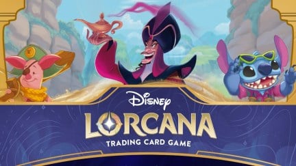 Photo of Disney Lorcana's logo and banner.