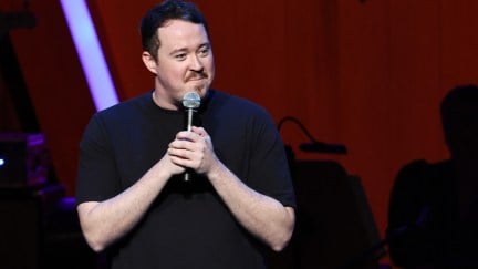 Comedian Shane Gillis performing stand-up in November 2023