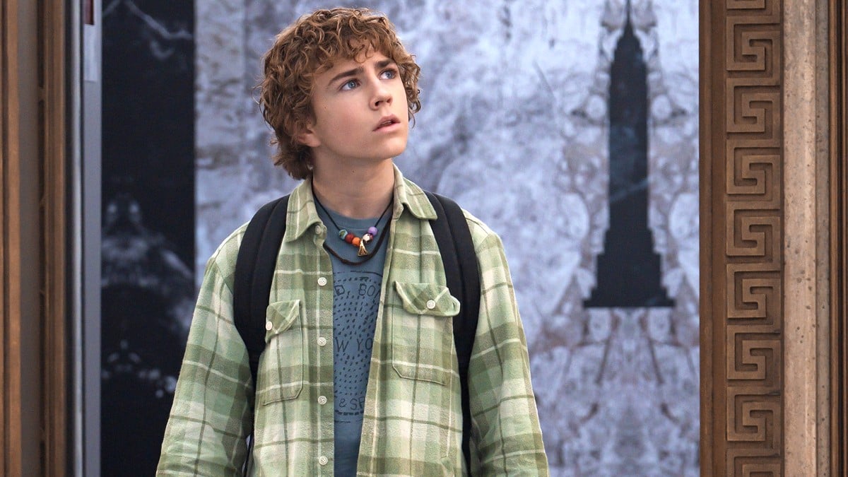 Walker Scobell as Percy Jackson on Mt. Olympus in Percy Jackson and the Olympians