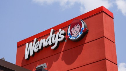 Exterior signage at a Wendy's fast food restaurant