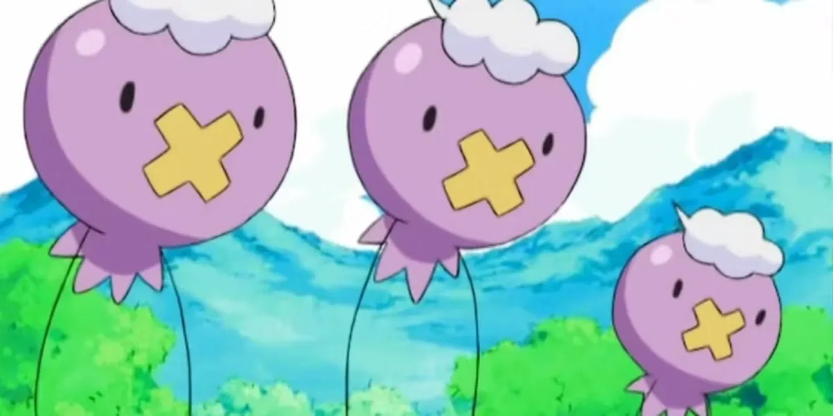 three drifloon floating in "Pokemon" 