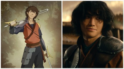 (L-R) Jet from 'Avatar: The Last AIibender' animated series and his live-action counterpart, played by Sebastian Amoruso.