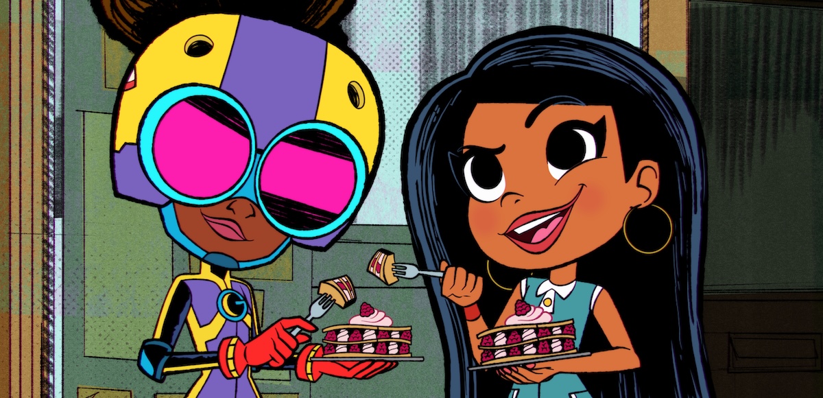 Lunella and Casey eat pie in Moon Girl.