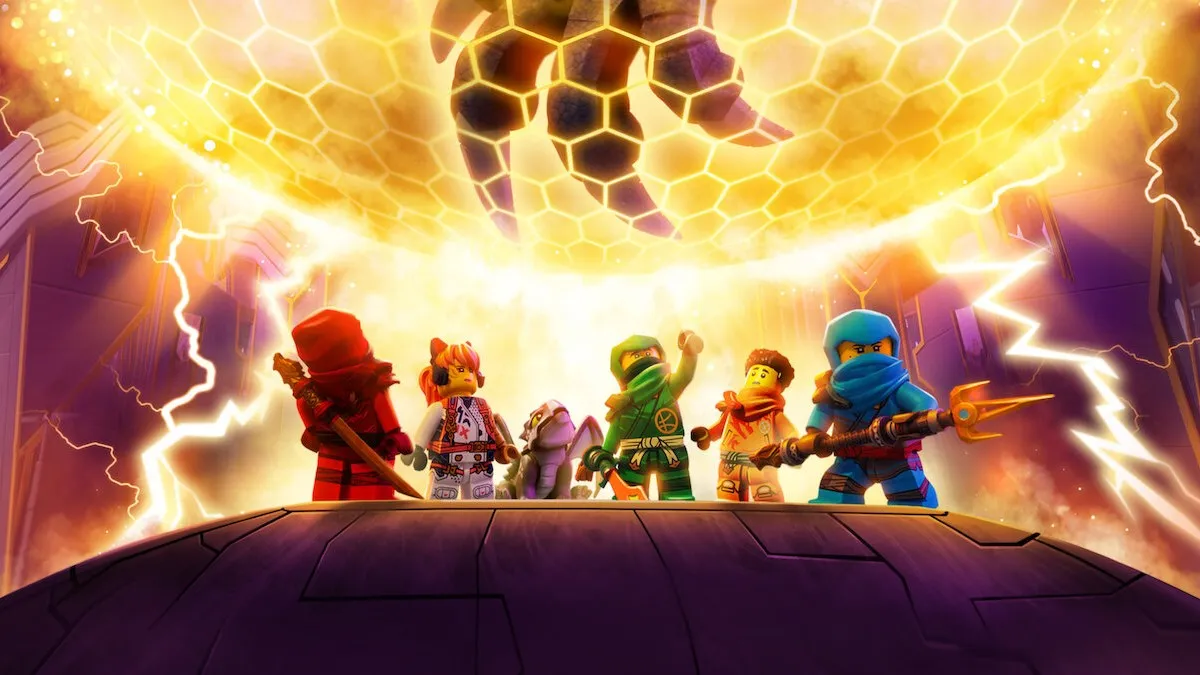 The ninjas in 'Ninjago Dragons Rising'.